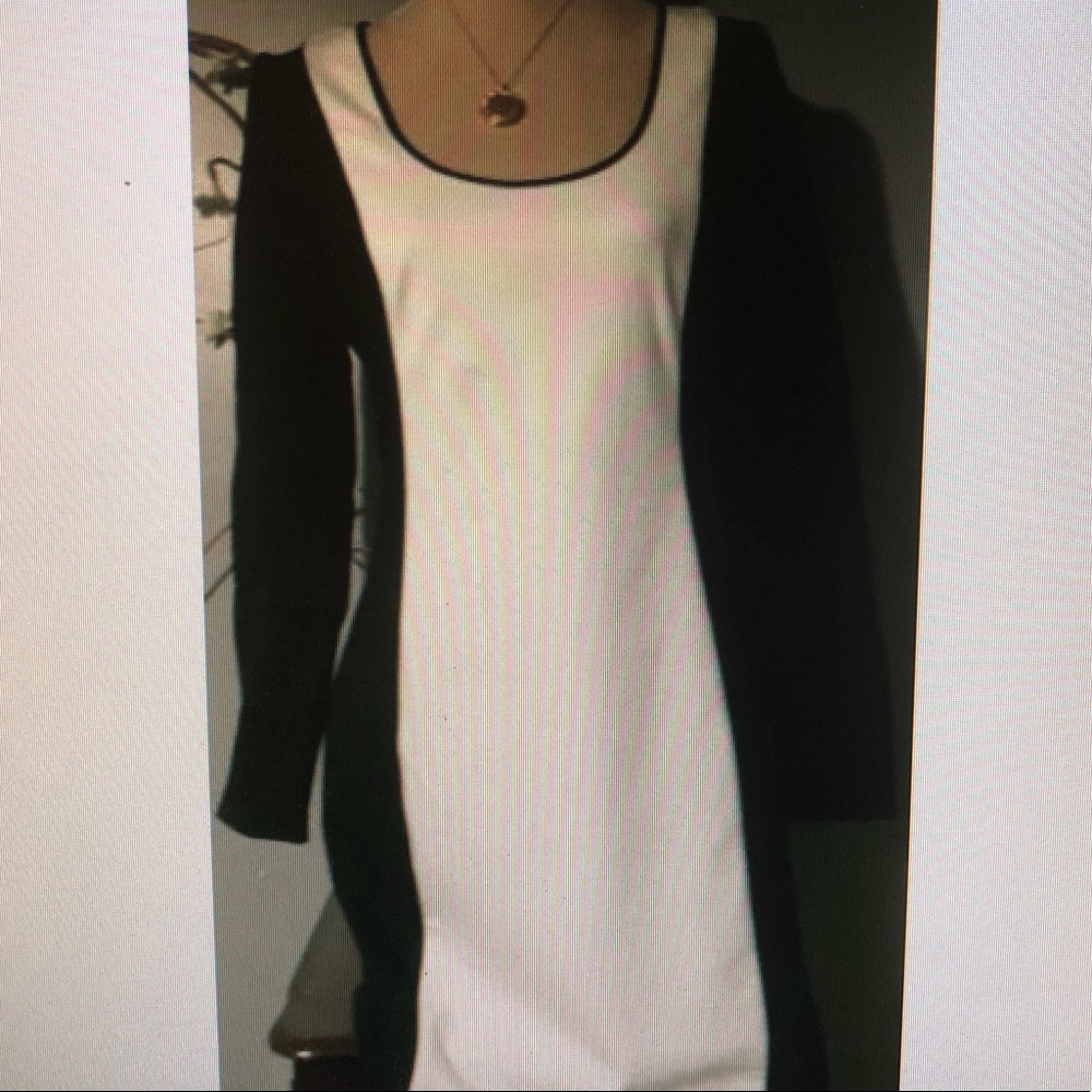 Banana Republic Black & White Dress Sz 10 NWT